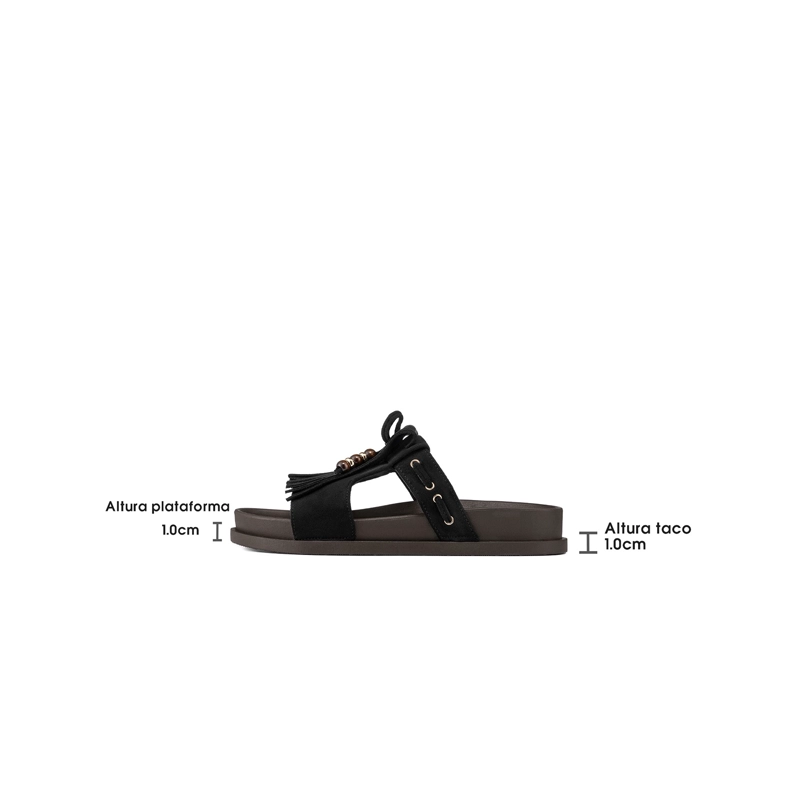 SANDALIA TIPO CHALA PU TEXTIL MUJER PLANO WEIDE QIU511 - 4