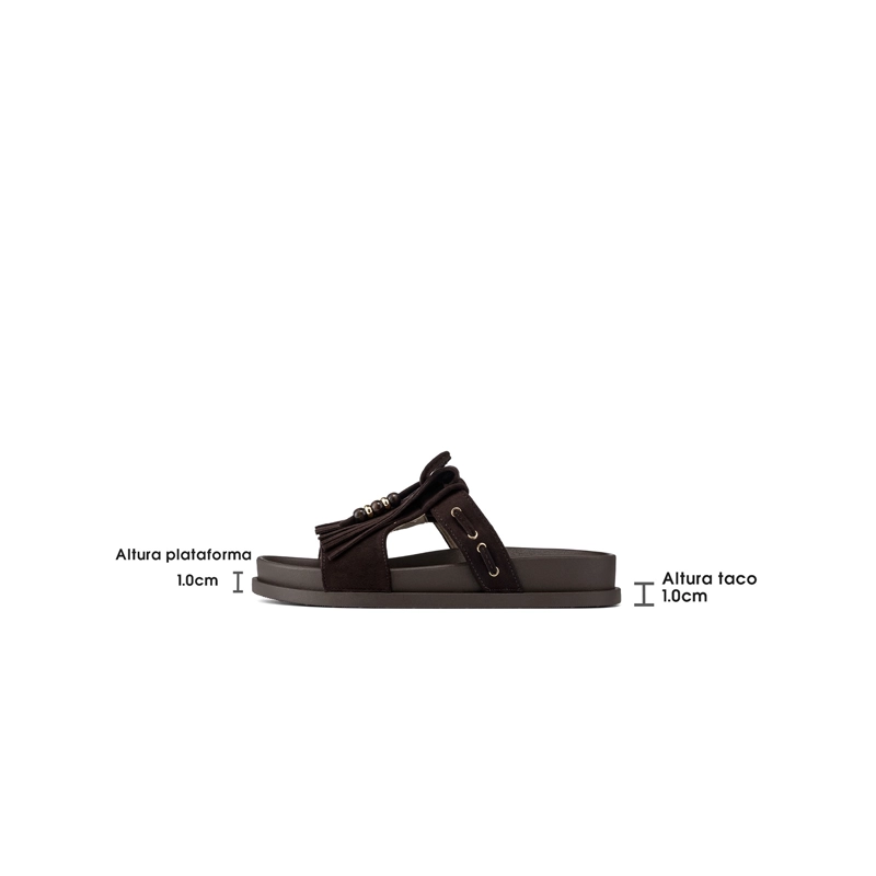 SANDALIA TIPO CHALA PU TEXTIL MUJER PLANO WEIDE QIU511 - 4
