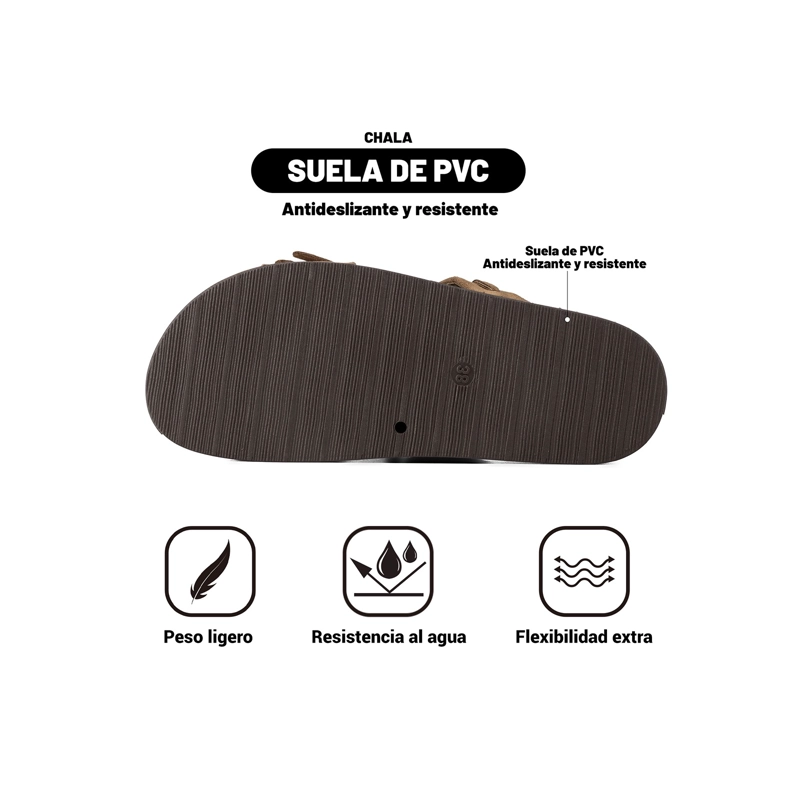 SANDALIA TIPO CHALA PU TEXTIL MUJER PLANO WEIDE QIU511 - 5