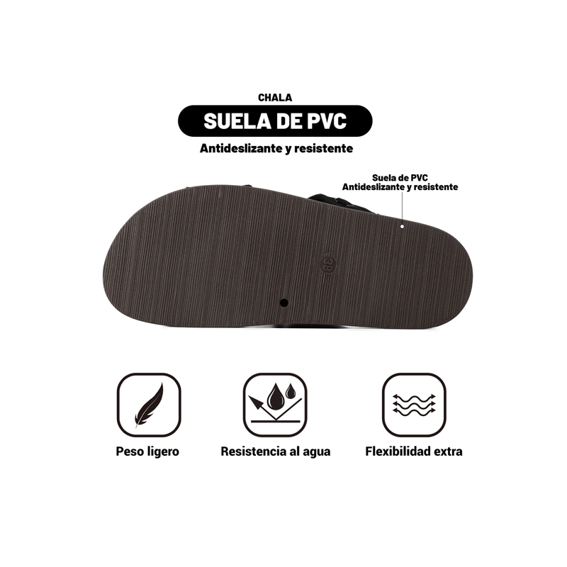 SANDALIA TIPO CHALA PU TEXTIL MUJER PLANO WEIDE QIU511 - 5