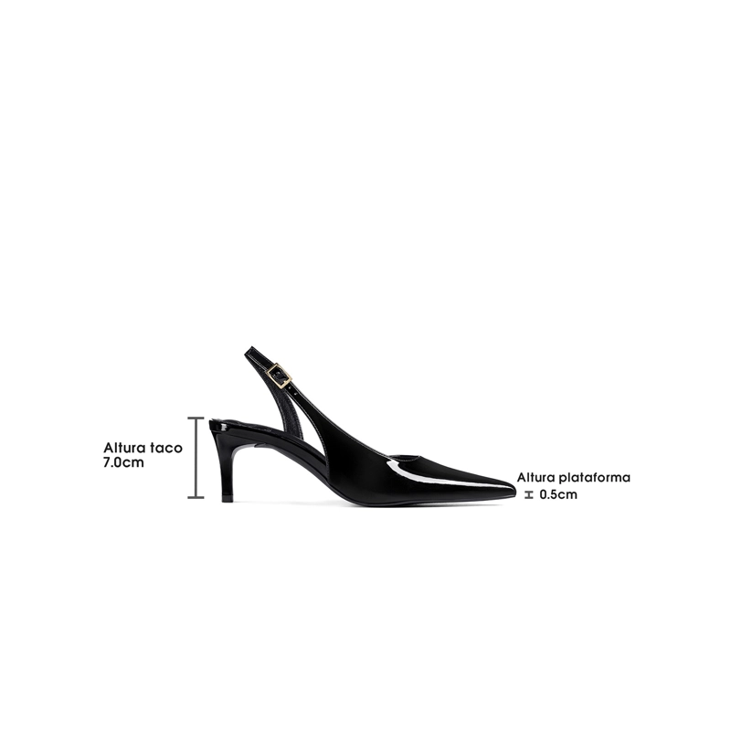 ZAPATOS TACO CASUAL PU ACHAROLADO MUJER AGUJA WEIDE QIU522 - 4