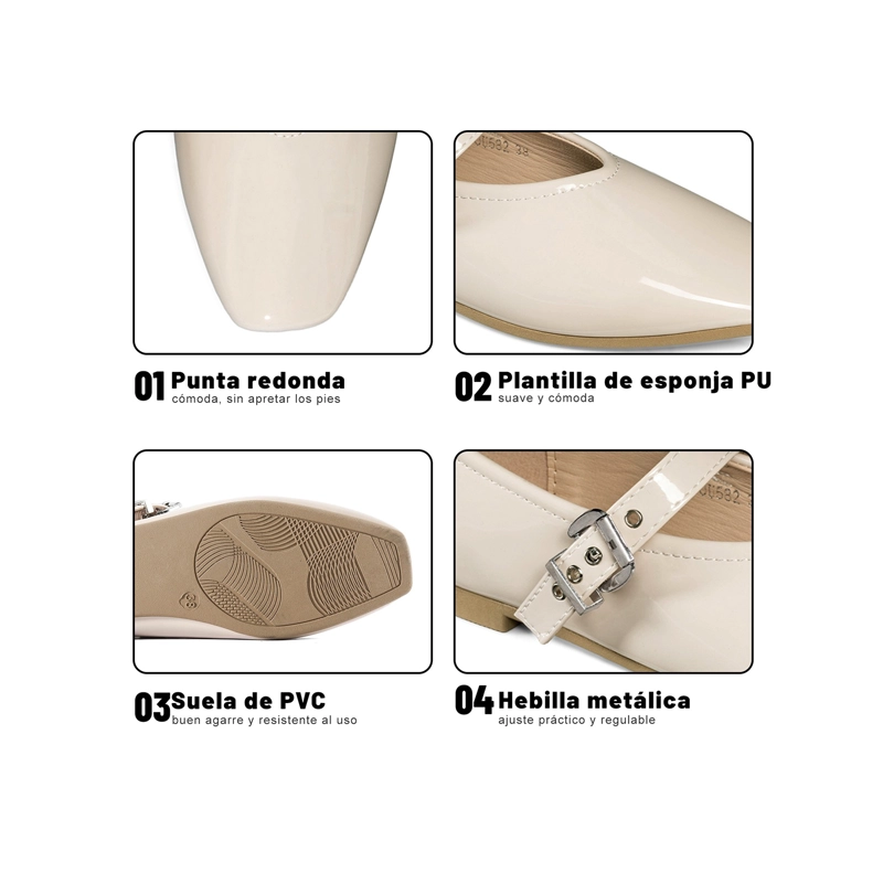 BALLERINAS PU ACHAROLADO MUJER PLANO WEIDE YOU582 - 5