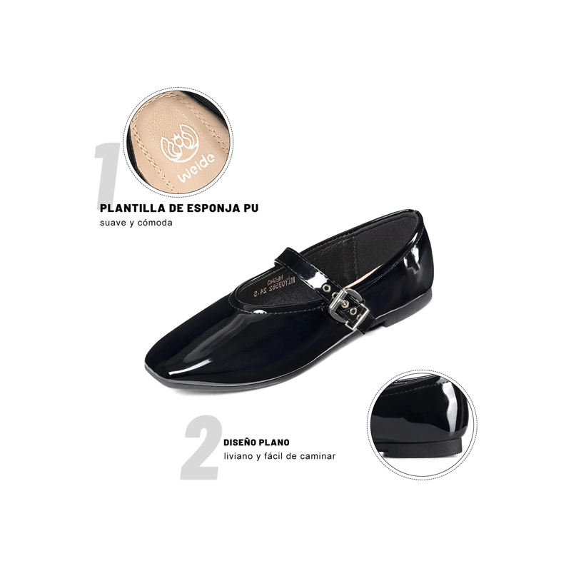 BALLERINAS PU ACHAROLADO MUJER PLANO WEIDE YOU582 - 6