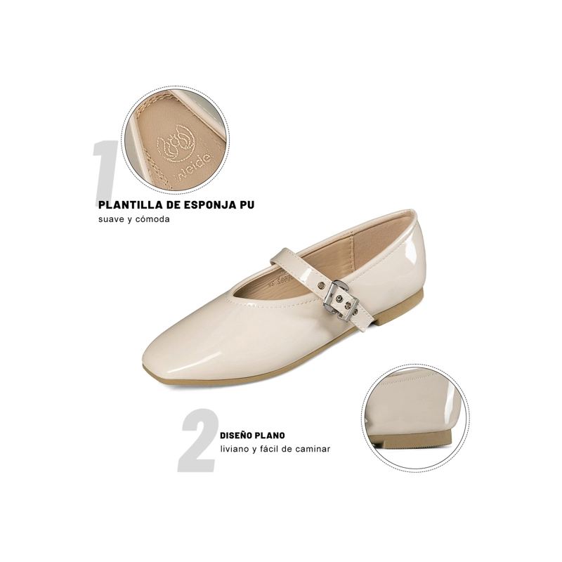 BALLERINAS PU ACHAROLADO MUJER PLANO WEIDE YOU582 - 6