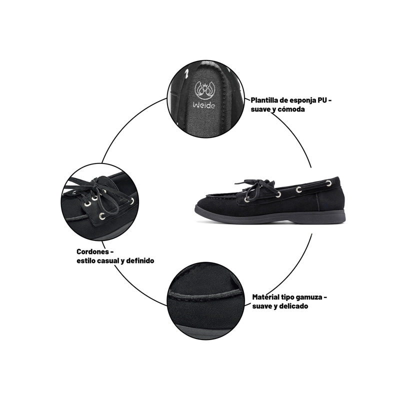 MOCASINES PU TEXTIL MUJER PLANO WEIDE YOU583 - 5