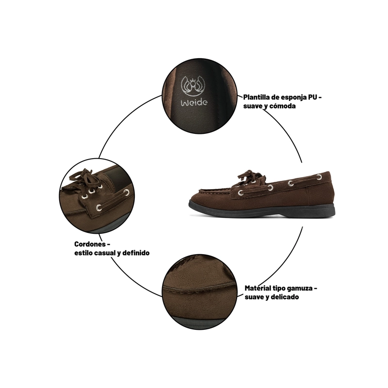 MOCASINES PU TEXTIL MUJER PLANO WEIDE YOU583 - 5