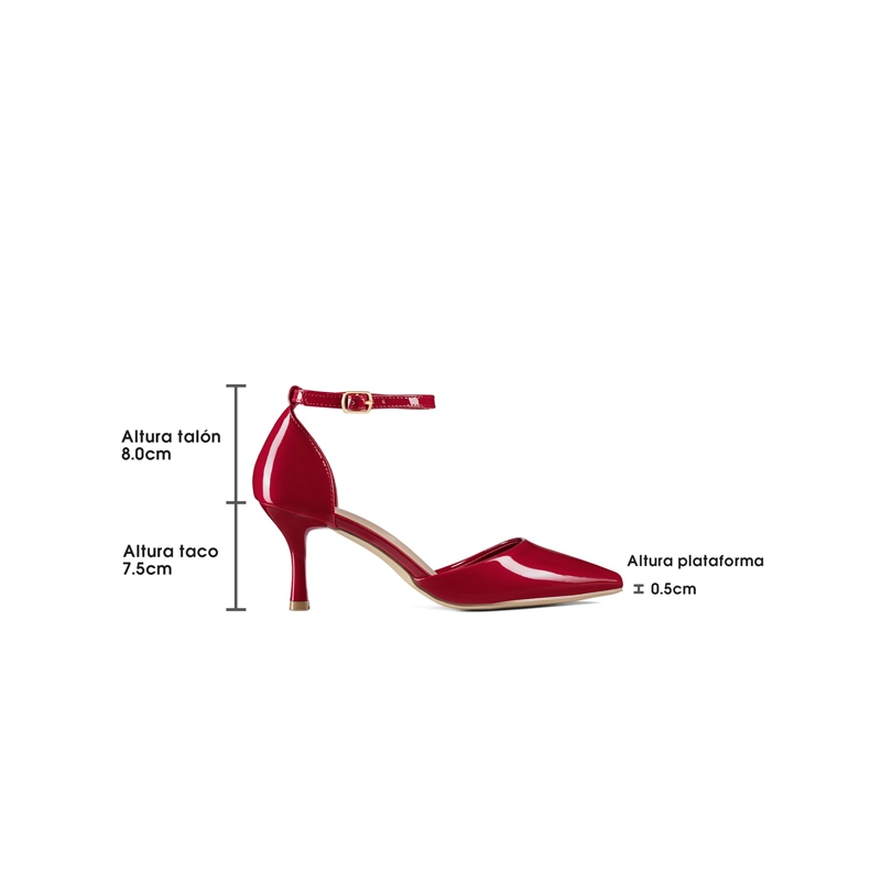 ZAPATOS TACO PU ACHAROLADO MUJER AGUJA WEIDE QIU506B - 4