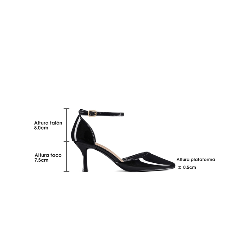 ZAPATOS TACO PU ACHAROLADO MUJER AGUJA WEIDE QIU506B - 4