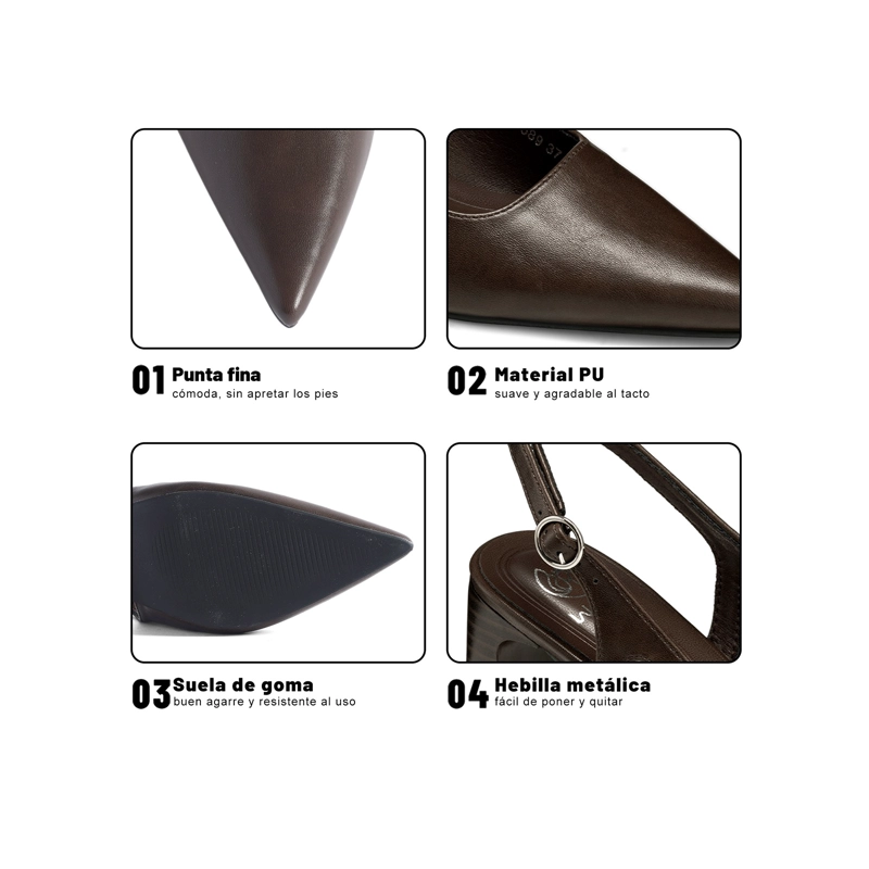 ZAPATOS TACO PU MUJER CUADRADO WEIDE YOU589 - 5
