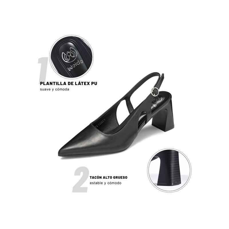 ZAPATOS TACO PU MUJER CUADRADO WEIDE YOU589 - 6