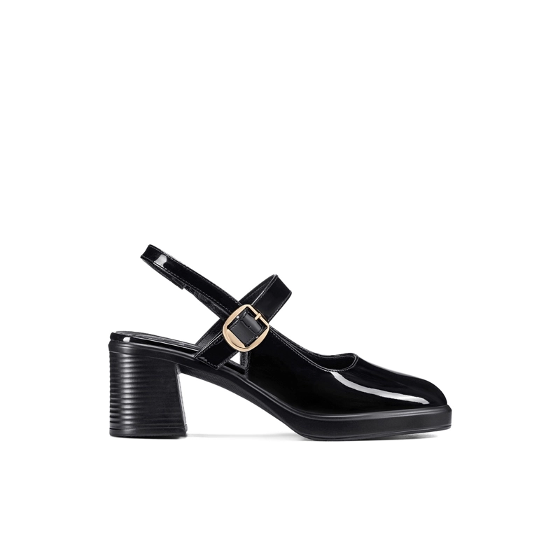 ZAPATOS TACO PU ACHAROLADO MUJER CUADRADO WEIDE GH221 - 1