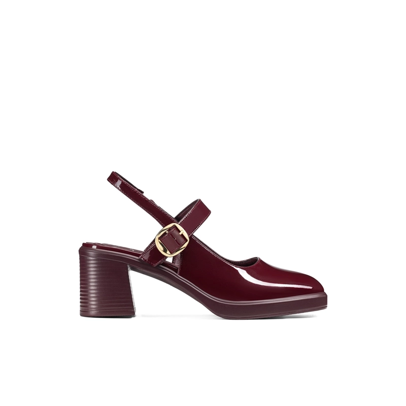 ZAPATOS TACO PU ACHAROLADO MUJER CUADRADO WEIDE GH221 - 1