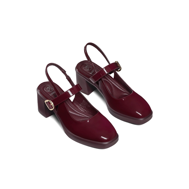 ZAPATOS TACO PU ACHAROLADO MUJER CUADRADO WEIDE GH221 - 3