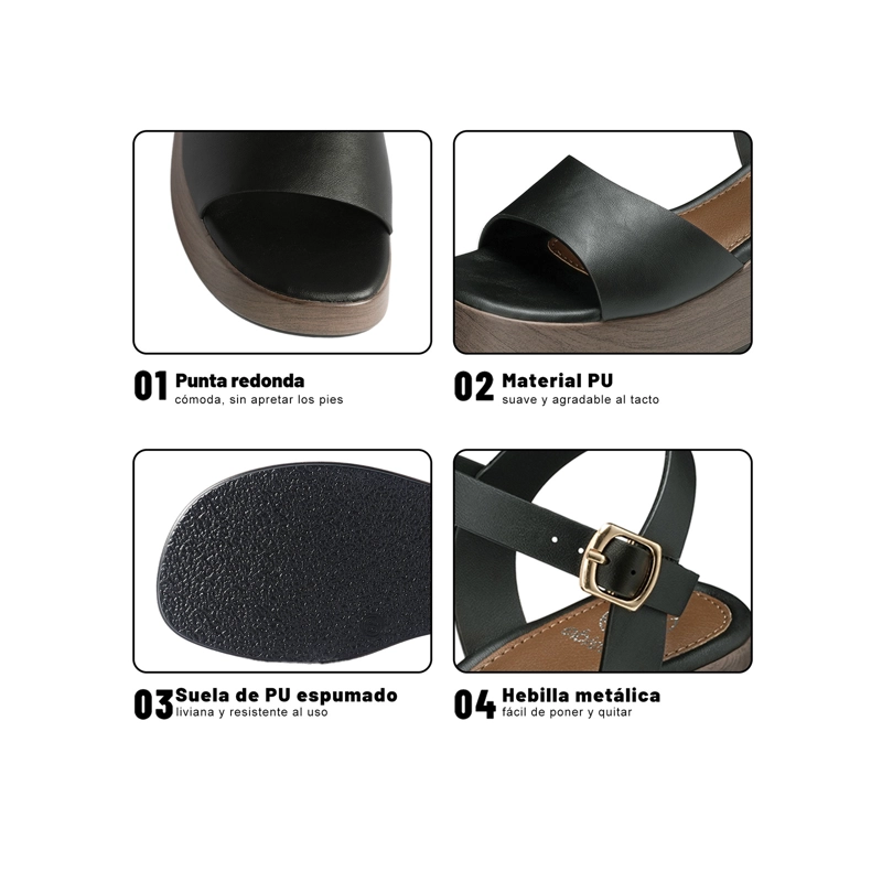 SANDALIAS CASUAL PU MUJER PLATAFORMA WEIDE HY21 - 5