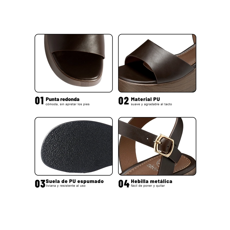 SANDALIAS CASUAL PU MUJER PLATAFORMA WEIDE HY21 - 5