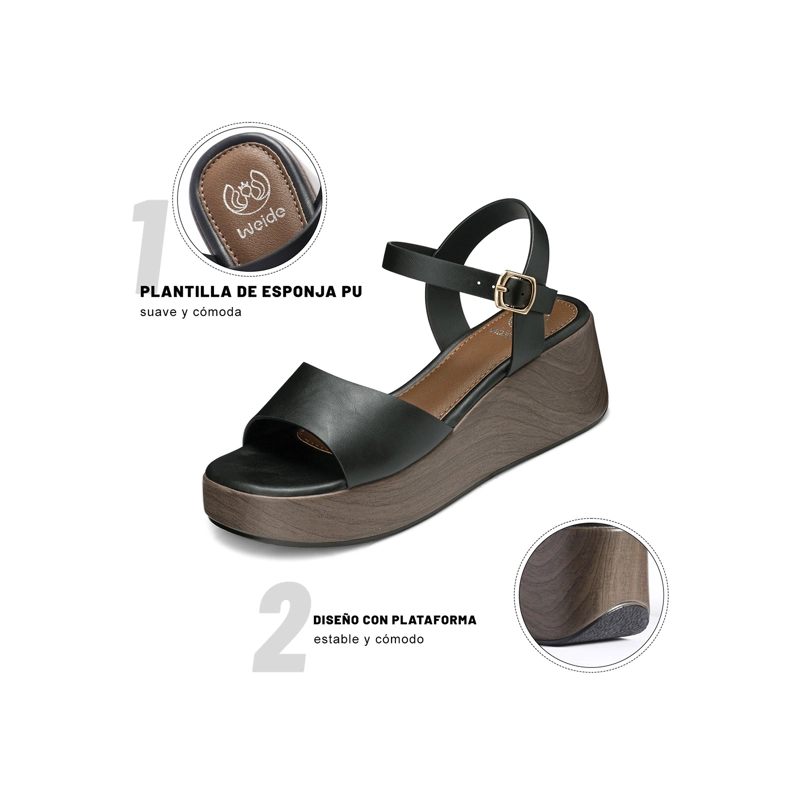 SANDALIAS CASUAL PU MUJER PLATAFORMA WEIDE HY21 - 6