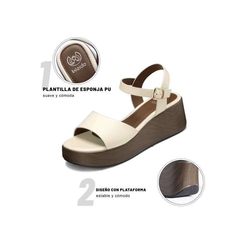 SANDALIAS CASUAL PU MUJER PLATAFORMA WEIDE HY21 - 6