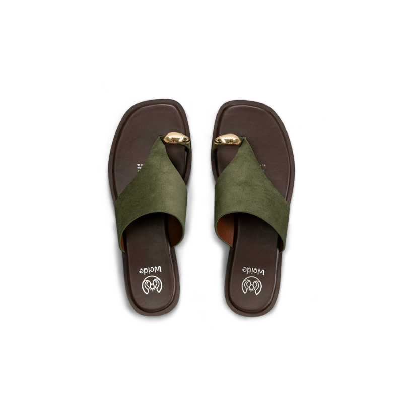 SANDALIA TIPO CHALA PU TEXTIL MUJER PLANO WEIDE HY26 - 3