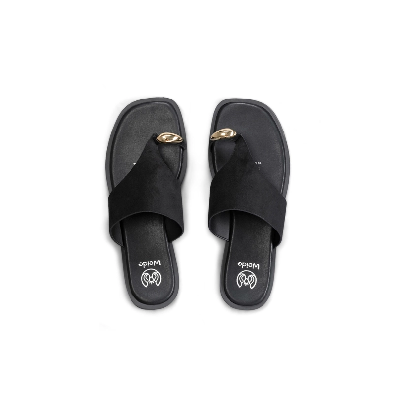 SANDALIA TIPO CHALA PU TEXTIL MUJER PLANO WEIDE HY26 - 3