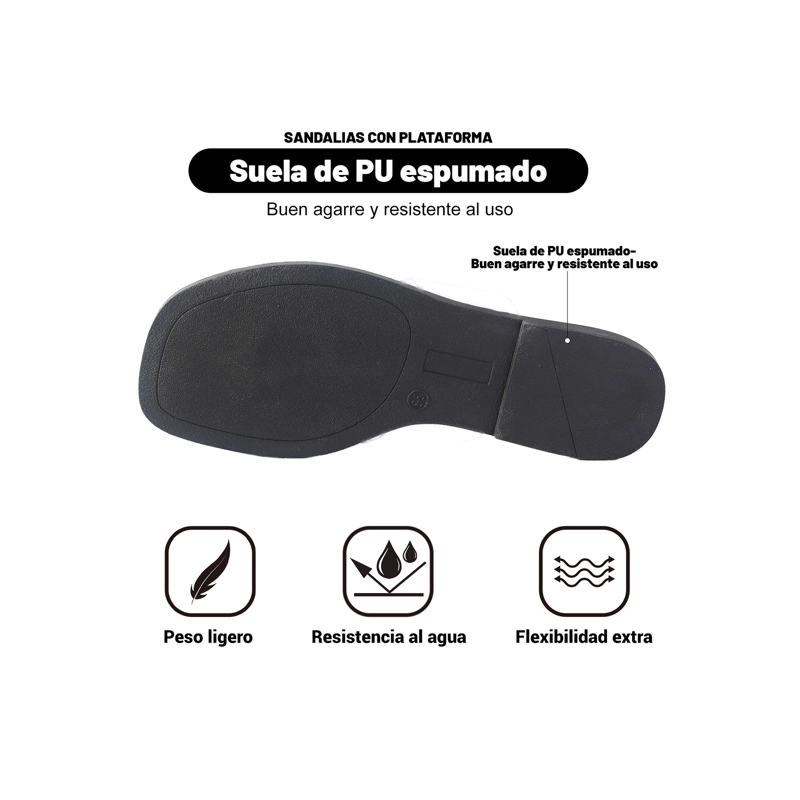 SANDALIA TIPO CHALA PU TEXTIL MUJER PLANO WEIDE HY26 - 5