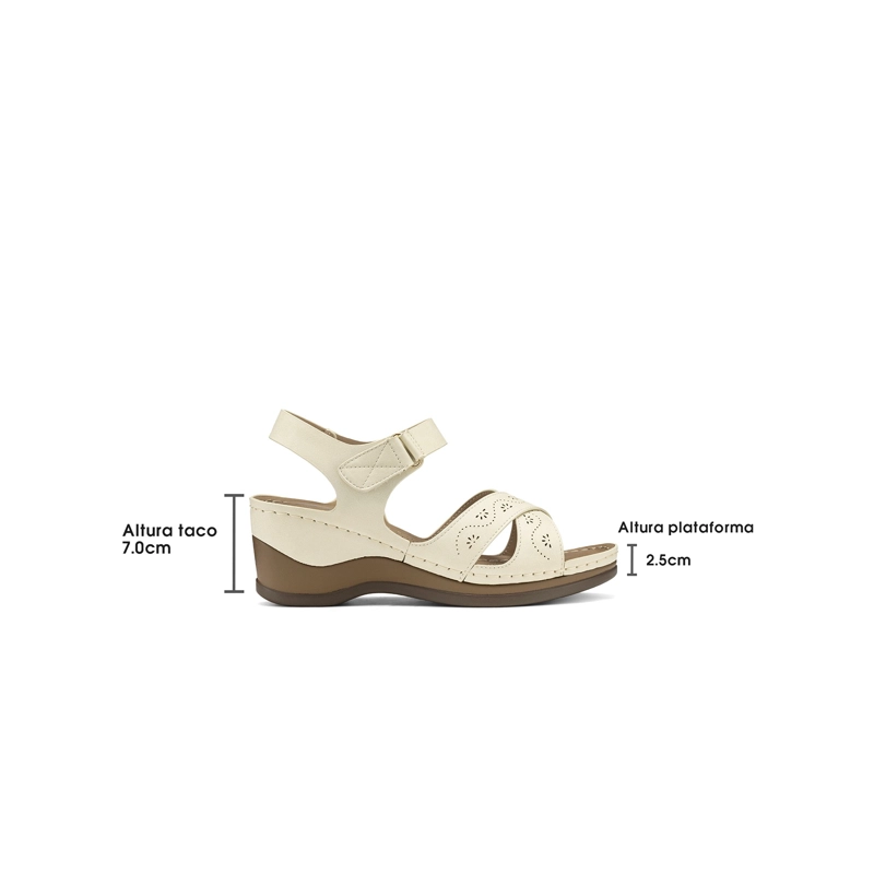 SANDALIAS PU MUJER TACO CUÑA WEIDE JS83 - 4