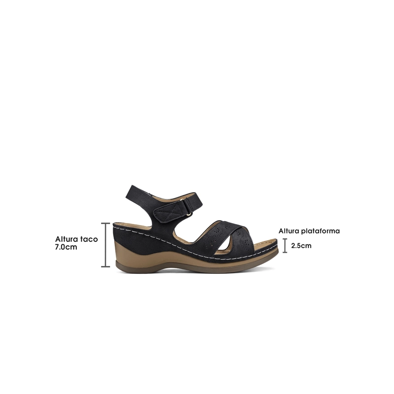 SANDALIAS PU MUJER TACO CUÑA WEIDE JS83 - 4