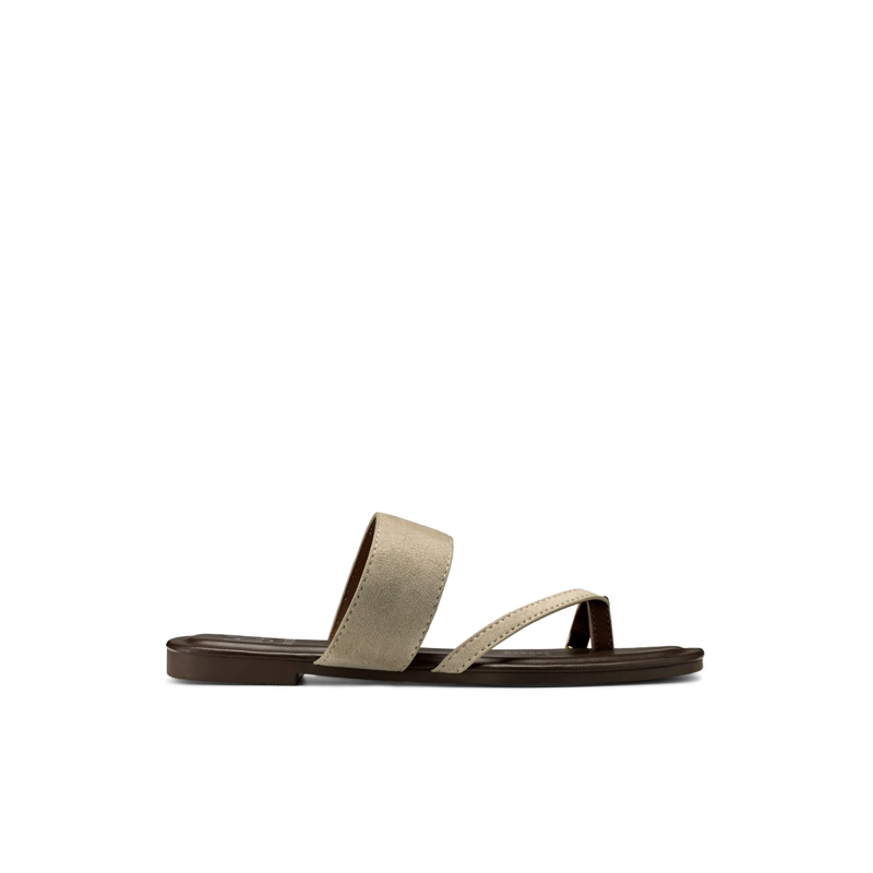 SANDALIA TIPO CHALA PU TEXTIL MUJER PLANO WEIDE HY25 - 1