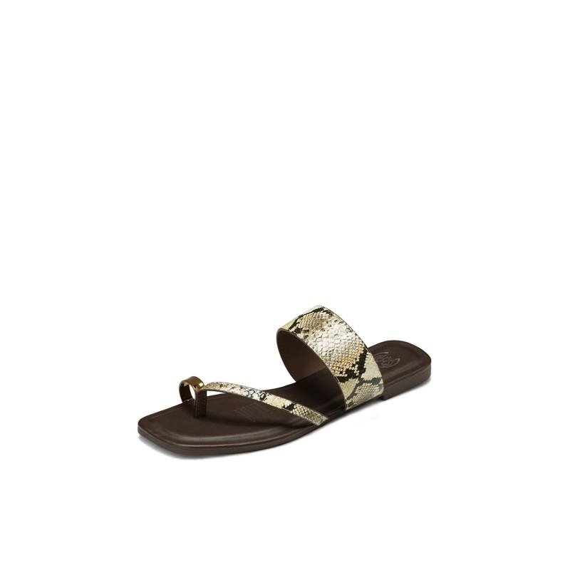 SANDALIA TIPO CHALA PU TEXTIL MUJER PLANO WEIDE HY25 - 2