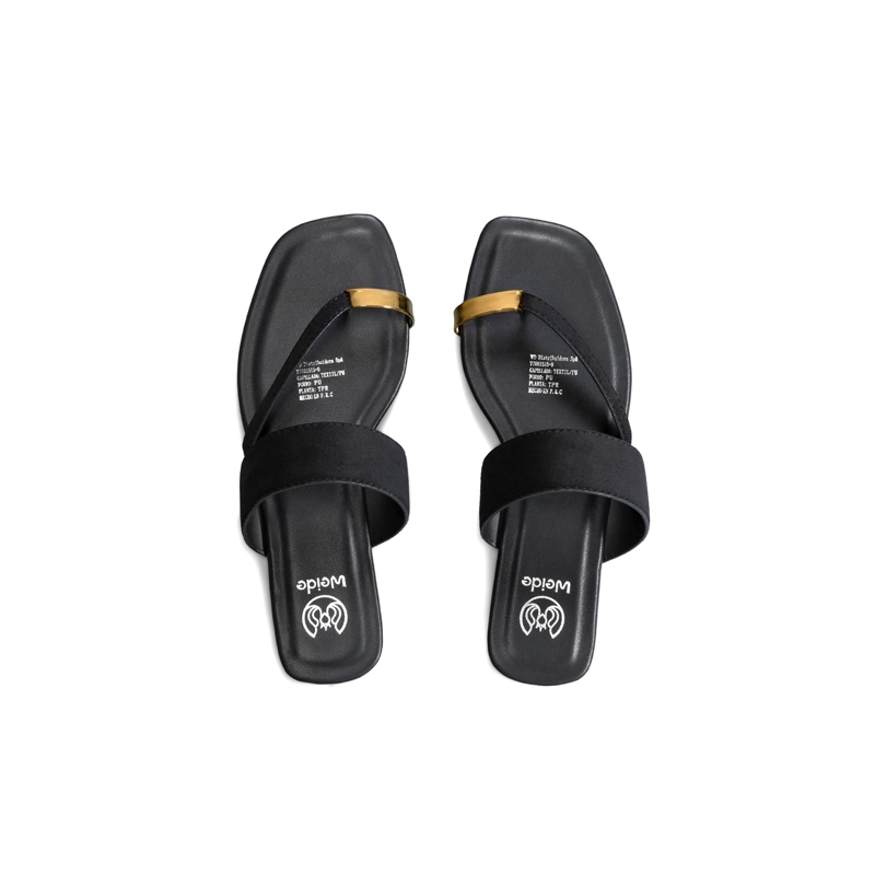 SANDALIA TIPO CHALA PU TEXTIL MUJER PLANO WEIDE HY25 - 3