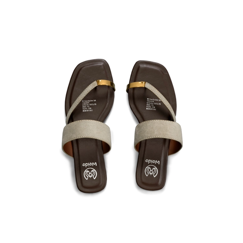 SANDALIA TIPO CHALA PU TEXTIL MUJER PLANO WEIDE HY25 - 3