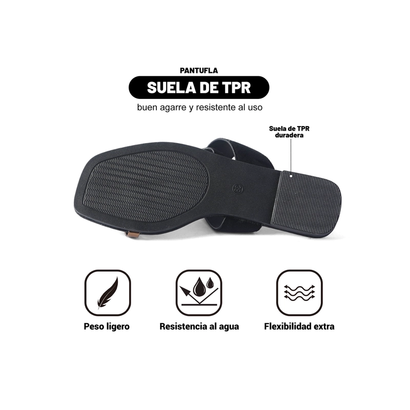 SANDALIA TIPO CHALA PU TEXTIL MUJER PLANO WEIDE HY25 - 5