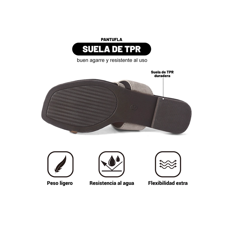 SANDALIA TIPO CHALA PU TEXTIL MUJER PLANO WEIDE HY25 - 5