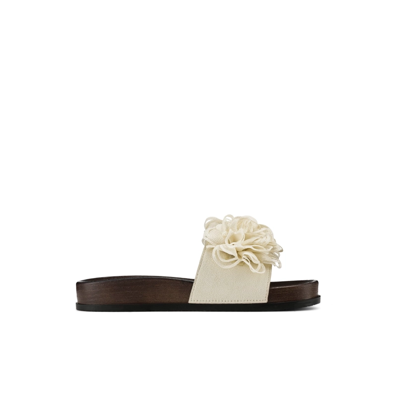 SANDALIA TIPO CHALA PU TEXTIL MUJER PLANO WEIDE HY22 - 1