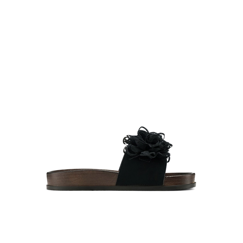 SANDALIA TIPO CHALA PU TEXTIL MUJER PLANO WEIDE HY22 - 1