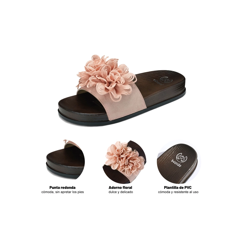 SANDALIA TIPO CHALA PU TEXTIL MUJER PLANO WEIDE HY22 - 6