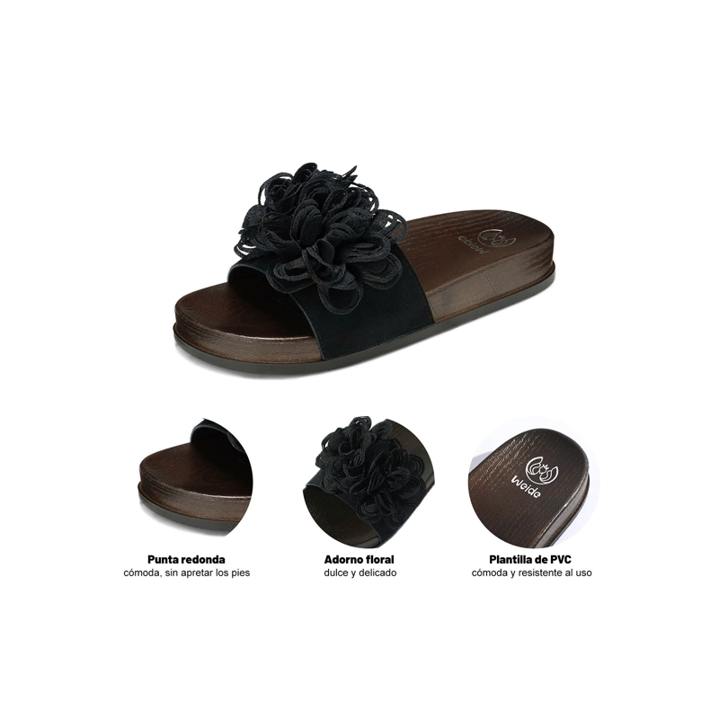 SANDALIA TIPO CHALA PU TEXTIL MUJER PLANO WEIDE HY22 - 6