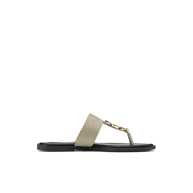 SANDALIA TIPO CHALA PU TEXTIL MUJER PLANO WEIDE HY23 - 1