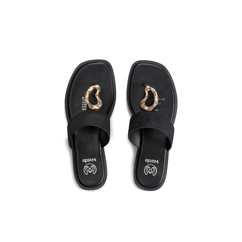 SANDALIA TIPO CHALA PU TEXTIL MUJER PLANO WEIDE HY23 - 3