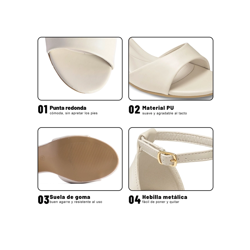SANDALIAS PU MUJER CUADRADO WEIDE GH226 - 5