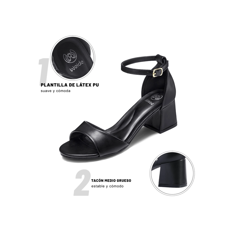 SANDALIAS PU MUJER CUADRADO WEIDE GH226 - 6