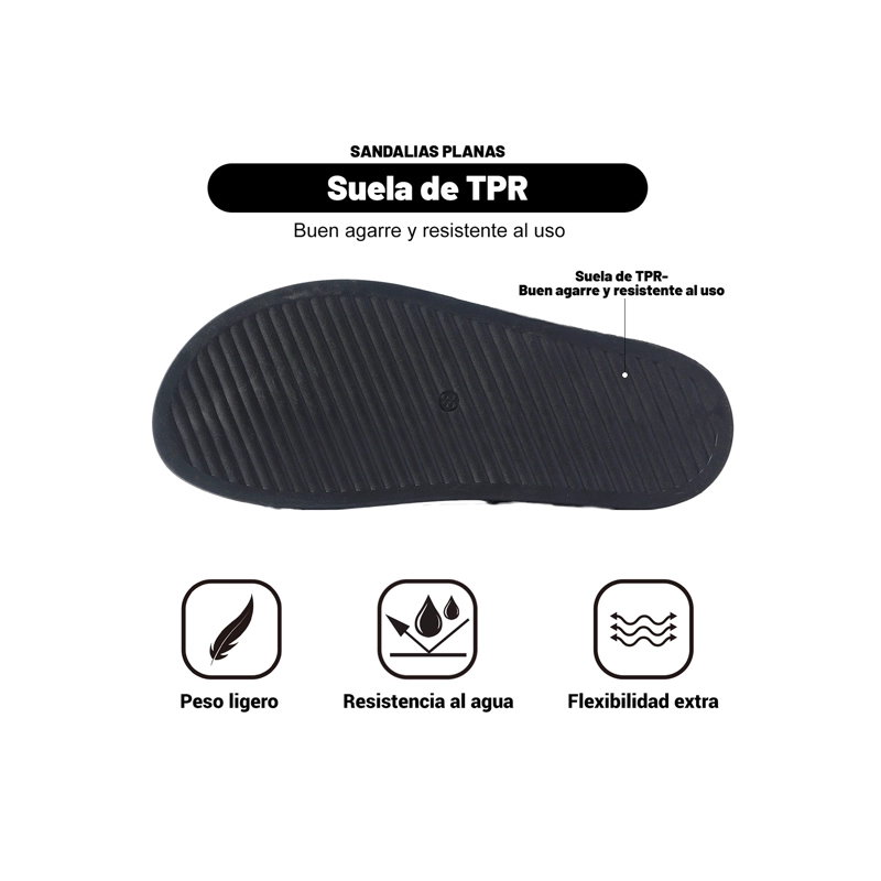 SANDALIAS PU TEXTIL MUJER PLANO WEIDE HY20 - 5