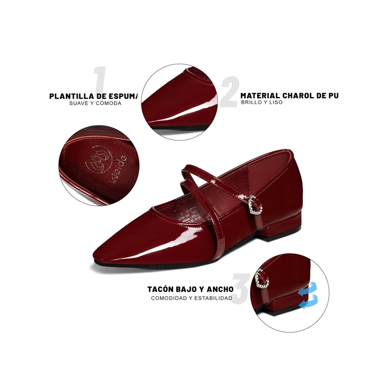ZAPATO MARY JANE ESTILO ELEGANTE MUJER WEIDE YL050B - 6