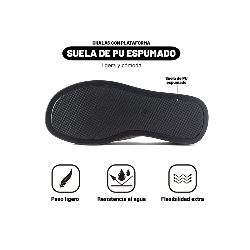 SANDALIA CASUAL PLATAFORMA MARRON MUJER WEIDE QIU330 - 5