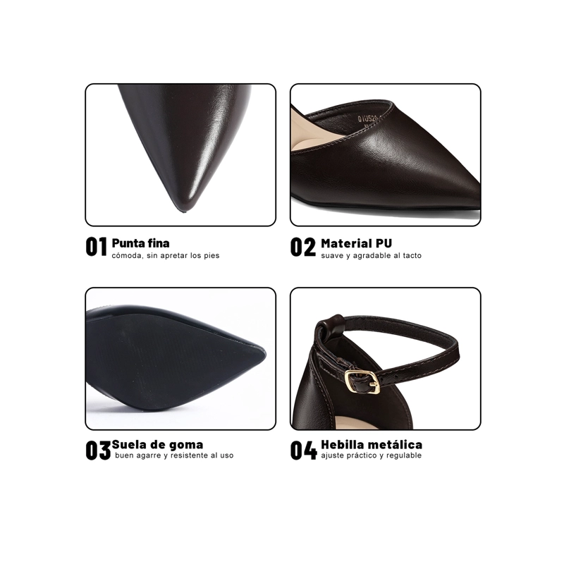 ZAPATOS TACO PU MUJER CUADRADO WEIDE QIU520 - 5