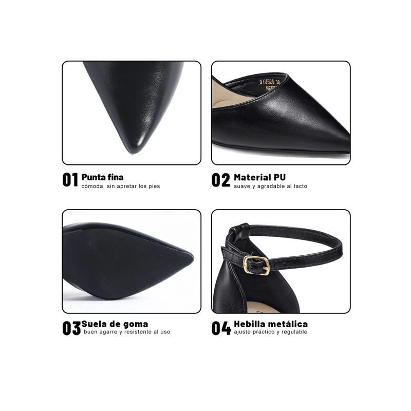 ZAPATOS TACO PU MUJER CUADRADO WEIDE QIU520 - 5