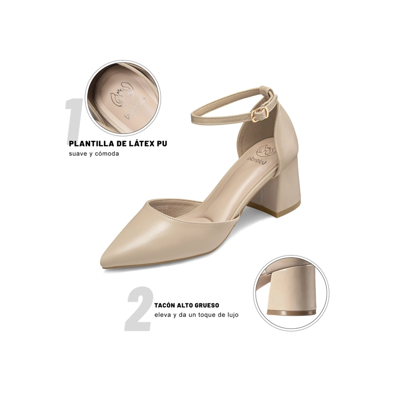ZAPATOS TACO PU MUJER CUADRADO WEIDE QIU520 - 6