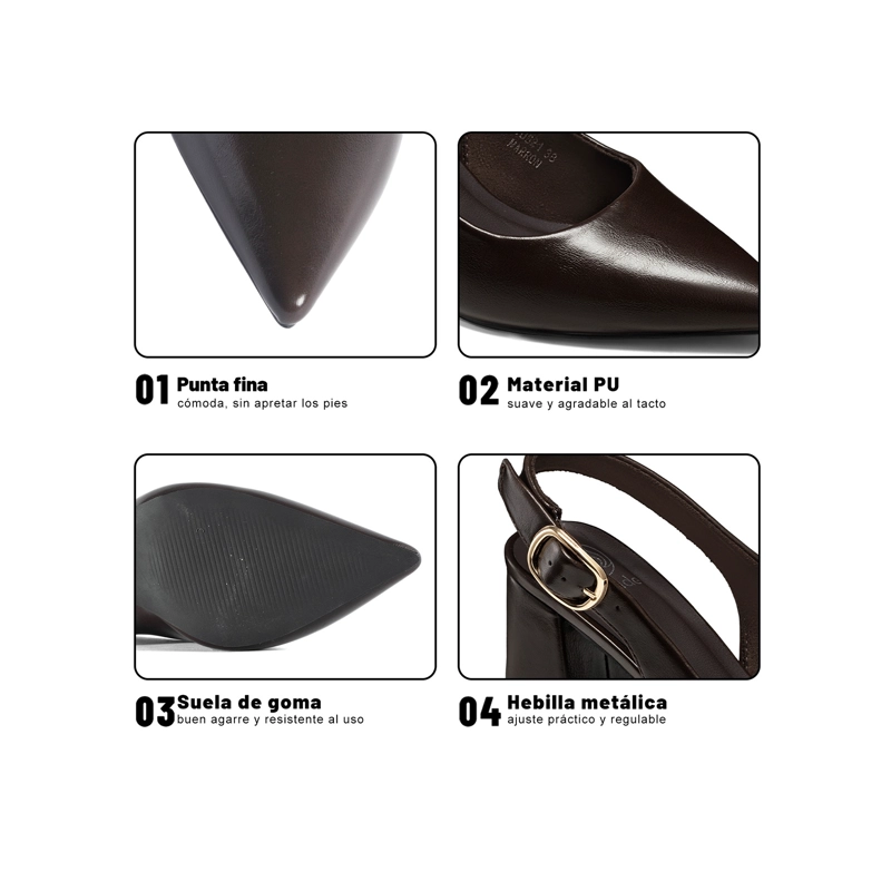 ZAPATOS TACO PU MUJER CUADRADO WEIDE QIU521 - 5