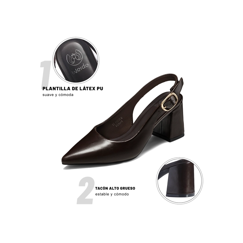 ZAPATOS TACO PU MUJER CUADRADO WEIDE QIU521 - 6