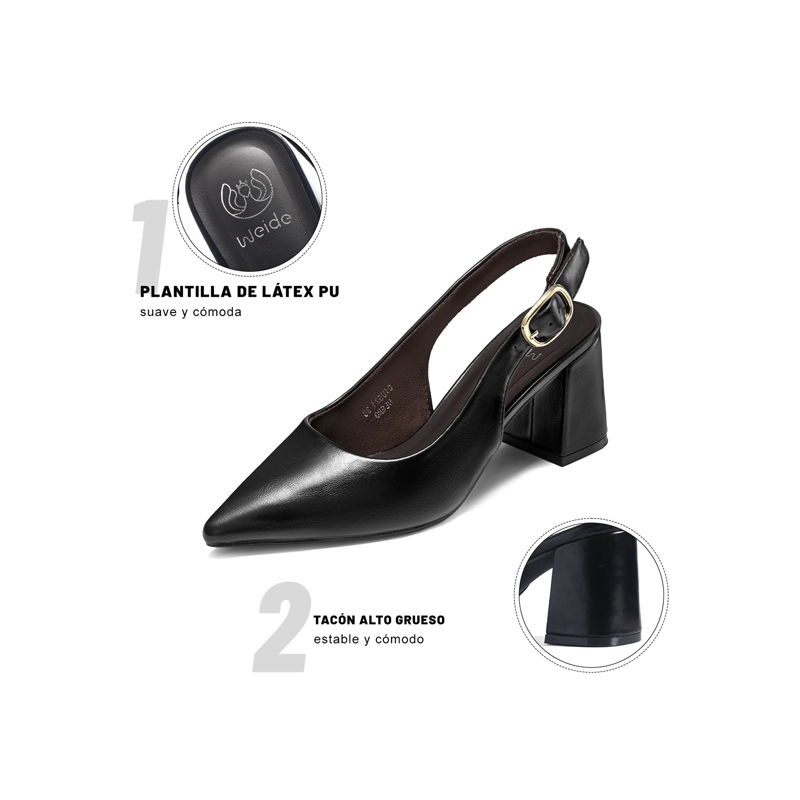 ZAPATOS TACO PU MUJER CUADRADO WEIDE QIU521 - 6