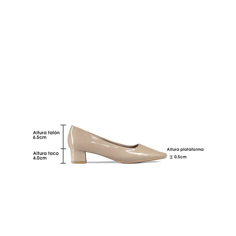 ZAPATOS TACO PU ACHAROLADO MUJER CUADRADO WEIDE GHE108 - 4